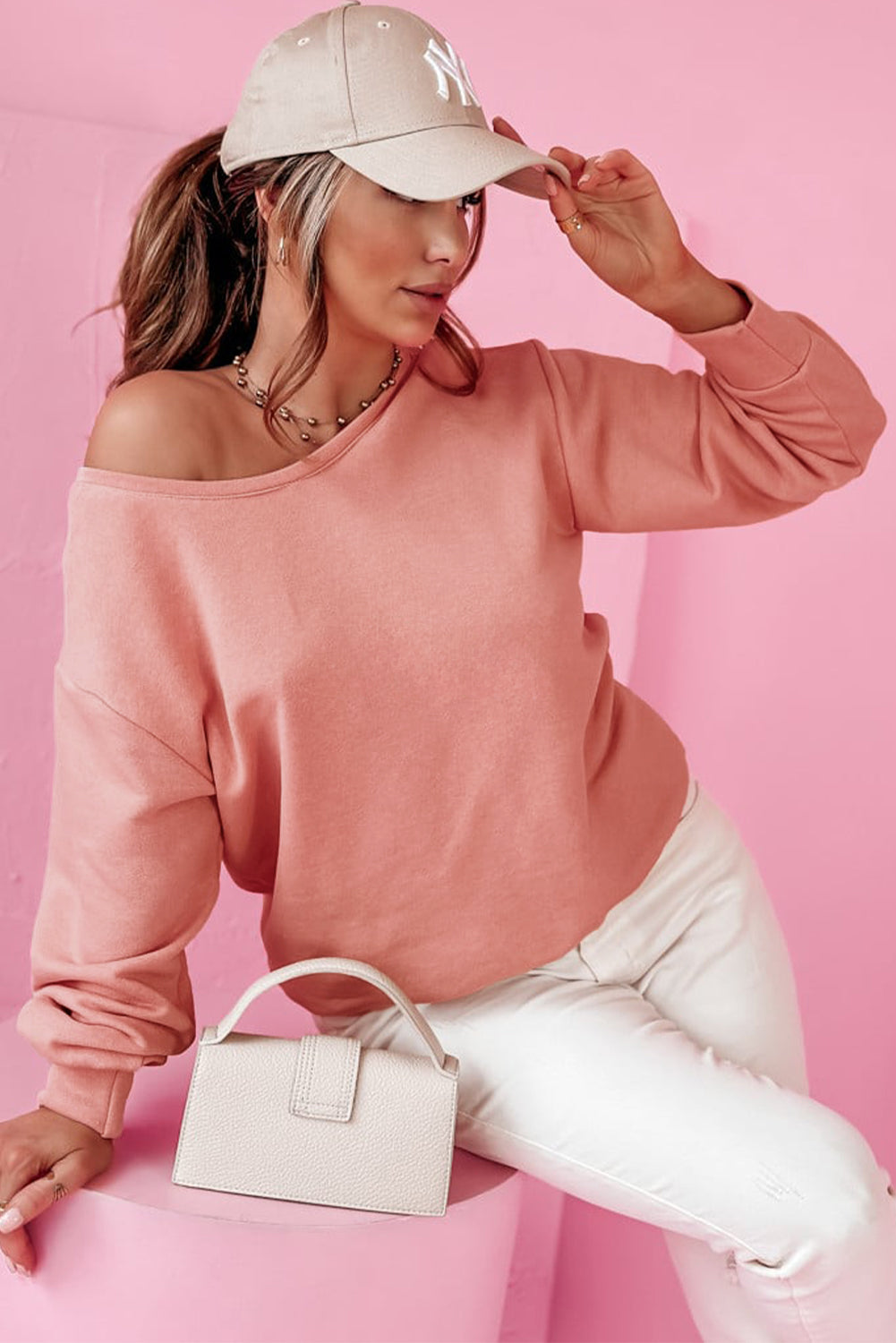 Bow knot  Round Neck Sweatshirt