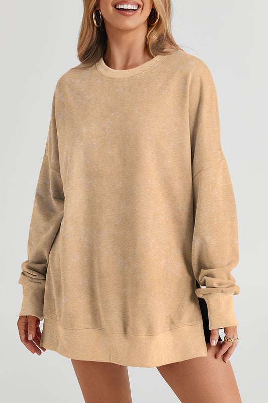 Bishop Sleeve Slit Sweatshirt