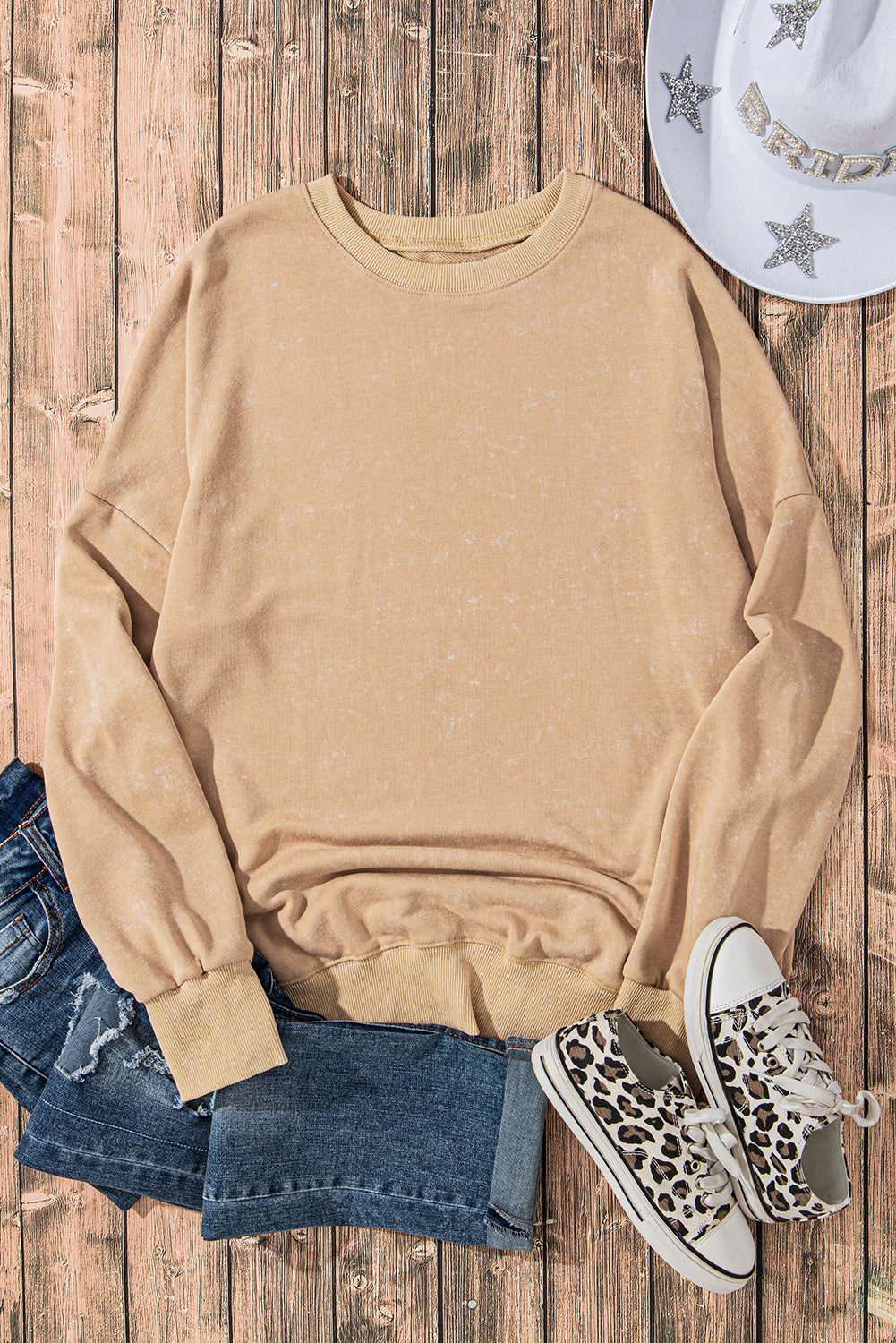 Bishop Sleeve Slit Sweatshirt