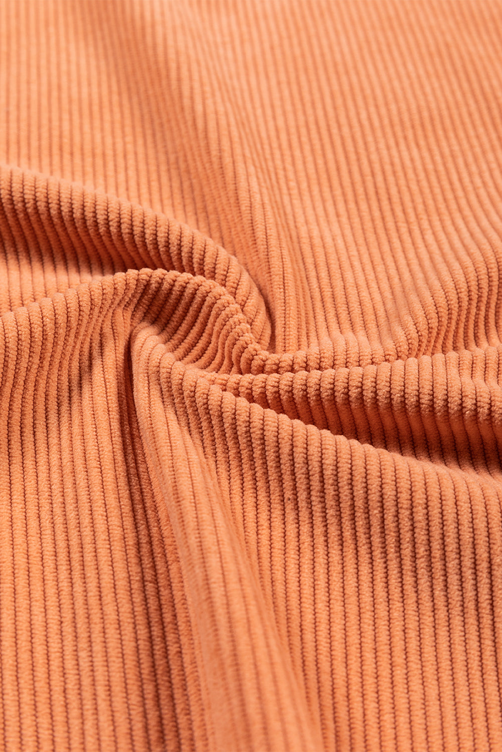 Apricot Ribbed Corded Oversized Sweatshirt