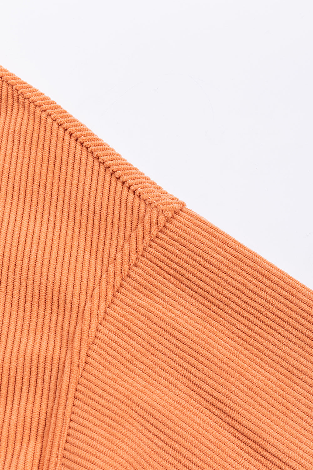 Apricot Ribbed Corded Oversized Sweatshirt