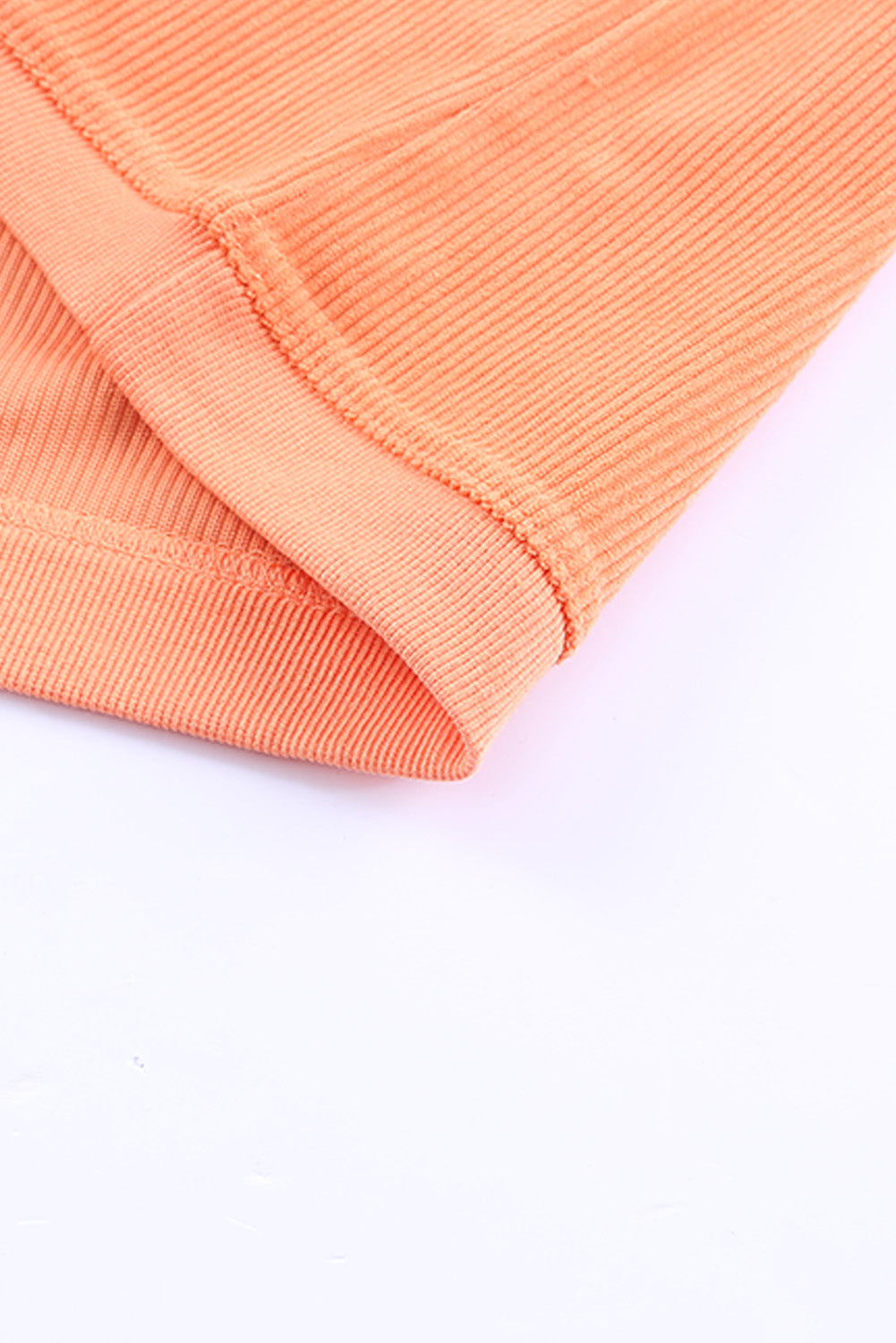 Apricot Ribbed Corded Oversized Sweatshirt