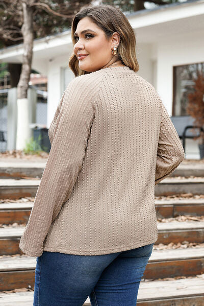 Plus Size Round Neck Long Sleeve T-Shirt